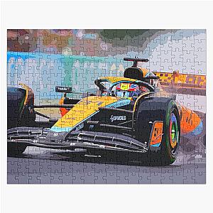 Oscar Piastri racing in Spa rain on Jigsaw Puzzle