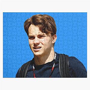 Oscar Piastri F1 Driver in Casual Blue T-Shirt McLaren F1 Norris Teammate Jigsaw Puzzle