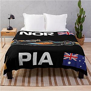 McLaren F1 Team 2023 Oscar Piastri Lando Norris MCL60 Throw Blanket