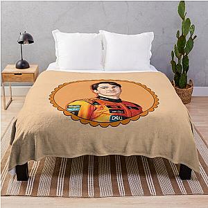 Oscar Piastri Cartoon Throw Blanket