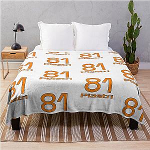 Oscar Piastri Number 81 Throw Blanket