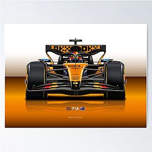 Oscar Piastri 2025 Formula One McLaren Racing Car Poster