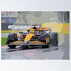 Oscar Piastri racing in the 2024 F1 car during the Canadian Grand Prix