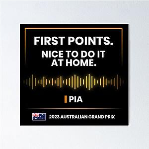 Oscar Piastri F1 radio message Australian GP Poster