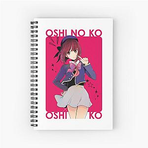 red cute girl oshi no ko Spiral Notebook