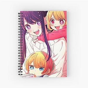 Oshi no ko Ai Aqua and Ruby Spiral Notebook