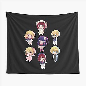 oshi no ko characters pack black version Tapestry