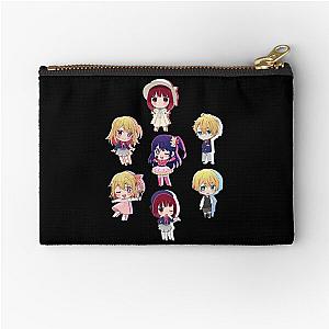 oshi no ko characters pack black version Zipper Pouch