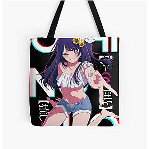 She a Beauty - Oshi No Ko ( Ai Hoshino ) on black Active  All Over Print Tote Bag