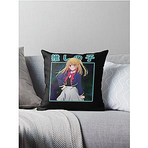 Symbolic Visuals Artistry in Oshi No Ko retro Throw Pillow