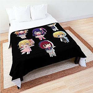 oshi no ko characters pack black version Comforter