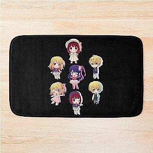 oshi no ko characters pack black version Bath Mat