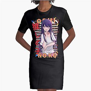 Ai Hoshino Oshi no Ko Urban Anime Design Graphic T-Shirt Dress