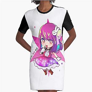 Ai Hoshino Oshi No Ko Graphic T-Shirt Dress