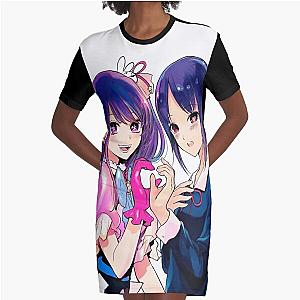 Oshi no ko Ai x Kaguya sama Graphic T-Shirt Dress