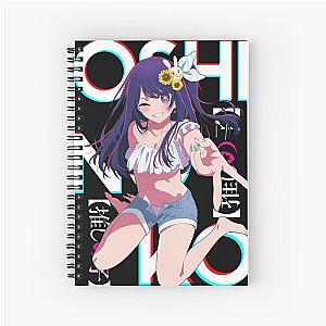 She a Beauty - Oshi No Ko ( Ai Hoshino ) on black Active  Spiral Notebook