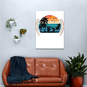 Retro Pogue Life Outer Banks Beach Palm Tree Canvas Print Premium Merch Store