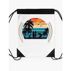 Retro Pogue Life Outer Banks Beach Palm Tree Drawstring Bag Premium Merch Store