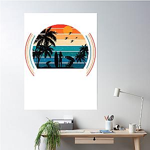 Retro Pogue Life Outer Banks Beach Palm Tree Poster Premium Merch Store