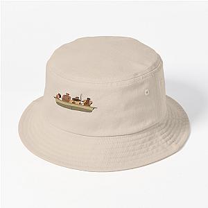 Outer Banks Pogues Kiara Jj John B And Pope In Black Outline Bucket Hat Premium Merch Store