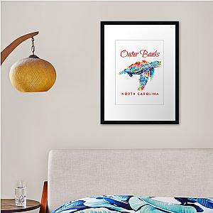 Outer Banks North Carolina Watercolor Framed print Premium Merch Store