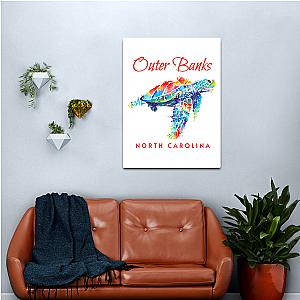 Outer Banks North Carolina Watercolor Canvas Print Premium Merch Store