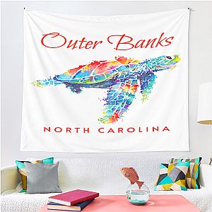 Outer Banks North Carolina Watercolor Tapestry Premium Merch Store