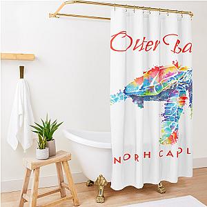 Outer Banks North Carolina Watercolor Shower Curtain Premium Merch Store