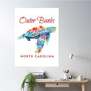 Outer Banks North Carolina Watercolor Poster Premium Merch Store