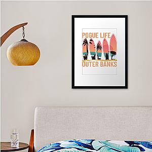 Pogue Life Outer Banks Beach Sunset Surfing Pogue Life Gear Framed print Premium Merch Store