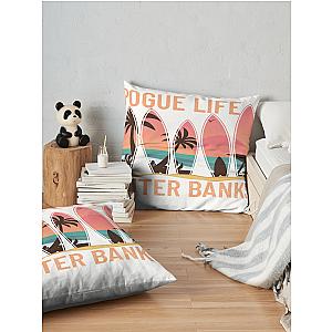 Pogue Life Outer Banks Beach Sunset Surfing Pogue Life Gear Throw Pillow Premium Merch Store