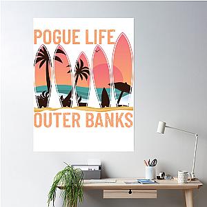 Pogue Life Outer Banks Beach Sunset Surfing Pogue Life Gear Poster Premium Merch Store