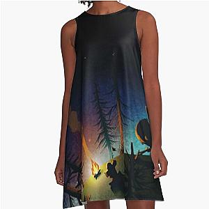 An illustration of Outer Wilds A-Line Dress