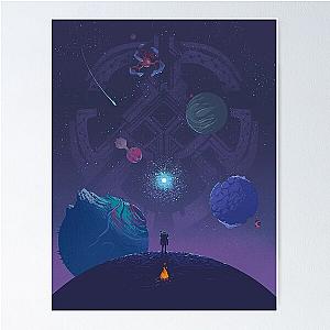 Outer Wilds Game art print, planets poster design Poster