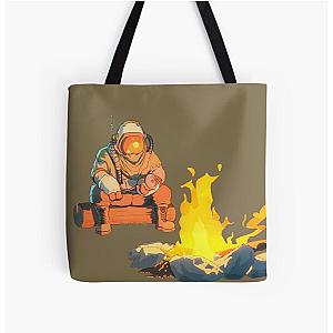 Outer Wilds Hatchling Campfire All Over Print Tote Bag