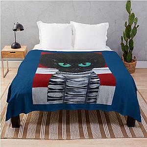 OutKast Atlanta black cat hip hop   Throw Blanket