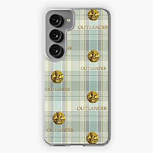 Outlander thistle pattern on plaid Samsung Galaxy Soft Case