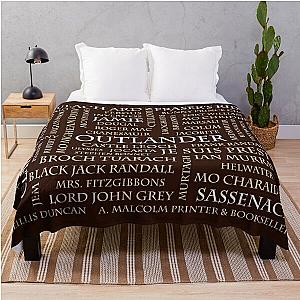 Outlander Word Cloud Throw Blanket