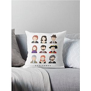Outlander Characters Icons Illustration 2 Throw Pillow