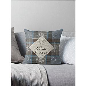 Outlander - Clan Fraser Tartan Kilt - Stag Throw Pillow