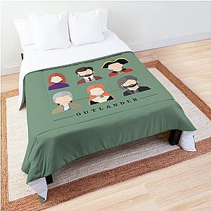 Outlander Characters Icons Illustration 2 Fitted Scoop Comforter