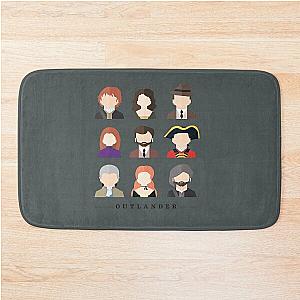 Outlander Characters Icons Illustration 2 Fitted Scoop Bath Mat
