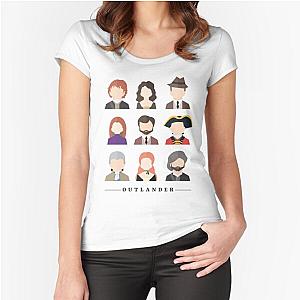 Outlander Characters Icons Illustration 2 Fitted Scoop T-Shirt