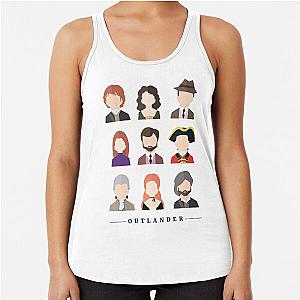 Outlander Characters Icons Illustration 2 Racerback Tank Top