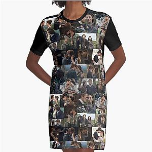 Outlander Photo Collage Art Graphic T-Shirt Dress