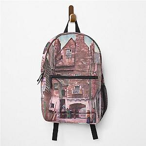 Vintage Illustration of Bakehouse Close, Edinburgh (Outlander Location) Backpack