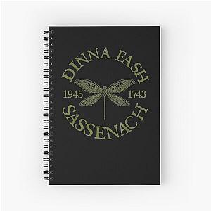 Dinna Fash Sassenach Dragonfly Outlander Green Design  Spiral Notebook