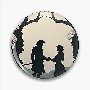 Outlander - Sassenach-  Jamie and Claire- Two Strangers Silhouette Pin