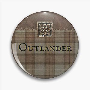 Outlander - Leather and Tartan with Metal Flower Accent Pin