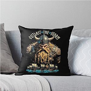 Viking Warrior Outlast The Storm Norse Mythology Valhalla Pillow